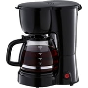 Kanvicart Black 5-Cup Drip Coffee Maker, Simple Power on/off Button Easy Operate