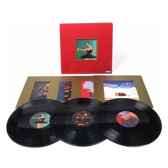 Kanye West: My Beautiful Dark Twisted Fantasy - Triple Vinyl Record Album - Limited Pressing - Includes Poster [Explicit Content] Records & LPs