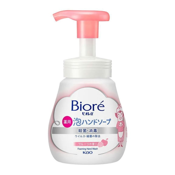 Kao Biore U Foaming Hand Soap Fruit Scent 240ml Japanese Foam Hand Wash Pump