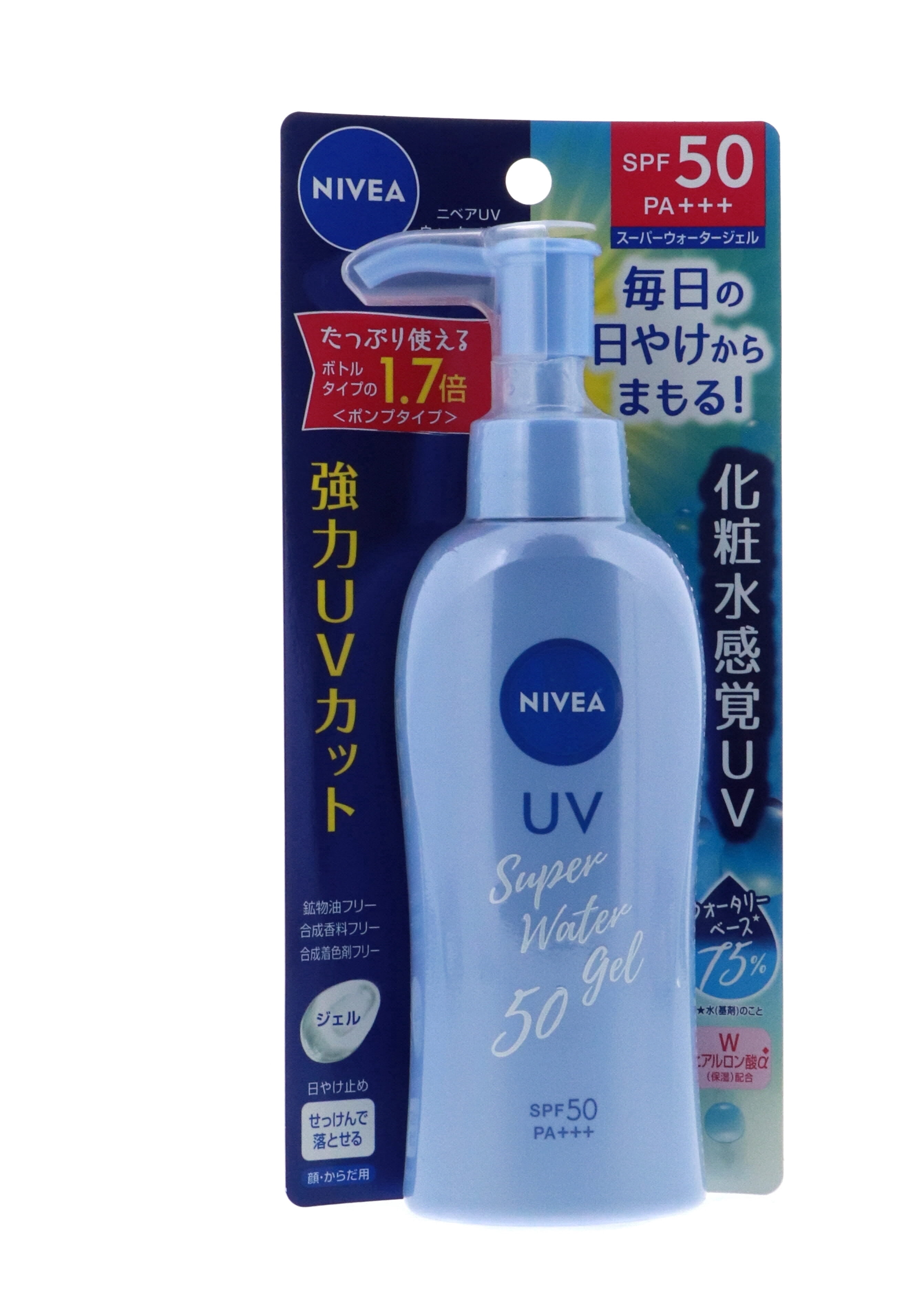 Kao NIVEA Sun Protect UV Super Water Gel SPF50 PA+++ 4.93oz (140g) Pack of 2