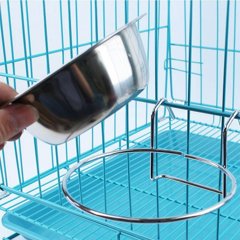Kaola Metal Dog Pet Bowl Cage Crate Non Slip Hanging Food Dish Water Feeder  with Hook