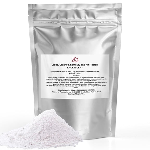 Kaolin Clay Bulk 10 lb | Cosmetic Grade | Face Masks, Soaps, Bath Bombs