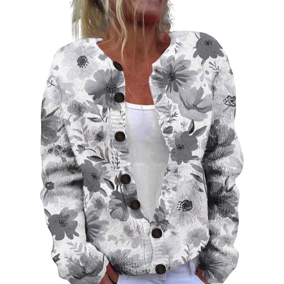 Kaondbfi Cardigan for Women, Autumn and Winter Knitted Button Cardigan Casual Coat Top Womens Winter Coat