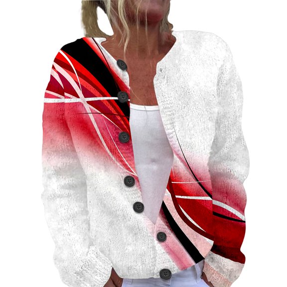 Kaondbfi Cardigan for Women, Ethnic Style Sweater Knitted Sweater Cardigan Sweater Jacket Women's Winter Coat