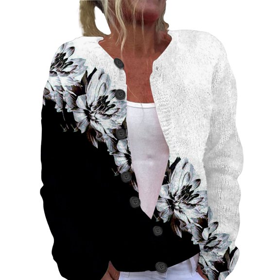 Kaondbfi Cardigan for Women, New Women's Knitted Cardigan for Christmas Casual Style Womens Winter Coat
