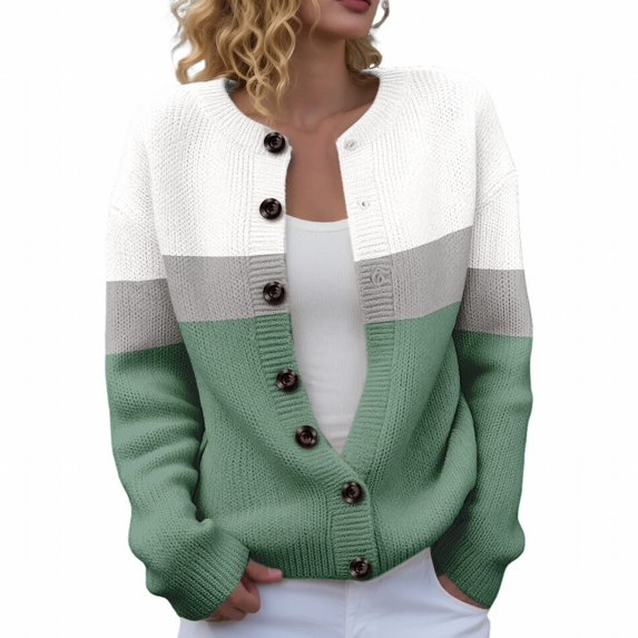 Kaondbfi Cardigan for Women, Open Front Cardigans Cute Flower Print Sweaters Crew Neck Button Down Trendy Fall Tops Coat Women's Winter Coat