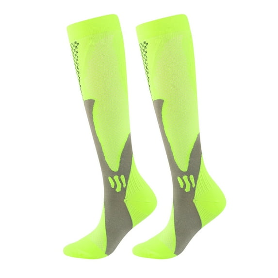 Kaondbfi Men and Women Compression Socks Calf Knee High Compression Stockings for Walking Running Nylon Hiking Unisex Socks