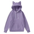 thumbnail image 1 of Kaondbfi Oversized Sweatshirt for Women Cute Cat Ear Pullover Loose Fit Long Sleeve Tops Womens Fall Essentials Fashion Clothing, 1 of 8