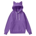 thumbnail image 1 of Kaondbfi Oversized Sweatshirt for Women Cute Cat Ear Pullover Loose Fit Long Sleeve Tops Womens Fall Essentials Fashion Clothing, 1 of 8