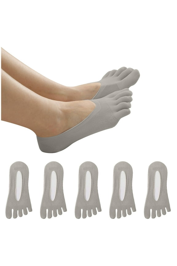 Sock Slippers for Women 5Pairs Women Five Toes Ankle Liner Anti-s Anti-friction Mesh Breathable Socks