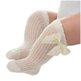 thumbnail image 1 of Kaondbfi Socks for Pretty Girls Long Tube Socks Mesh Bowknot Kid Socks Stripe Children Socks, 1 of 5