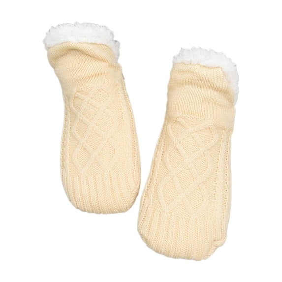 Kaondbfi Socks for Women Solid Color Fleece Socks Winter Warm Floor Socks Non Slip Sleep Socks