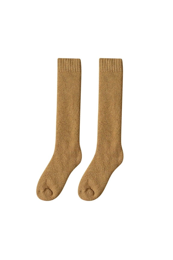 Stockings for Women Calf Socks Womens Autumn and Winter Stockings with Extra Thick Ring for Warmth and Knee