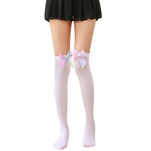 Kaondbfi Stockings for Women Over Knee Non-slip Transparent High Thigh Babydoll Lingerie