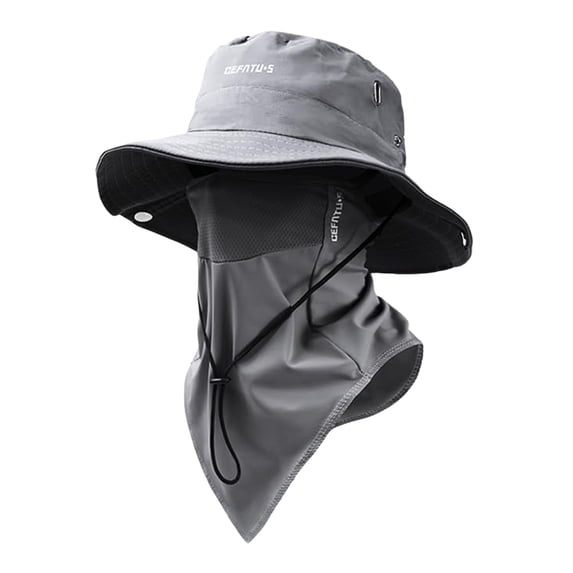 Kaondbfi Summer Trendy Bucket Hats for Men Breathable Fisherman Hat for Women Fashion 2 In 1 Wide Brim Sun Hat & Detachable Neck Protecter Mens Bucket Hat