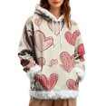 thumbnail image 1 of Kaondbfi Valentine's Day Women's Fashion Casual Printed Round Neck Long Sleeve Top Sweatshirt Surprise Gifts for Your Beloved, 1 of 5
