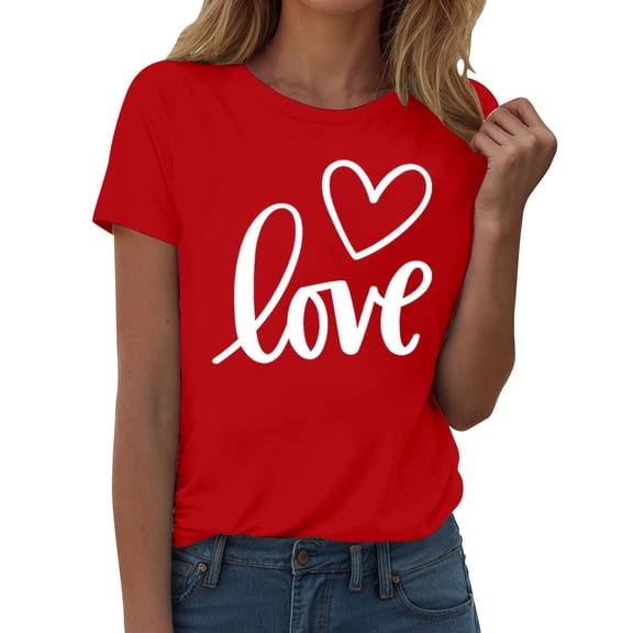 Kaondbfi Valentines Sweatshirts for Women Cute Love Heart Graphic Plus Size Shirts Long Sleeve Crewneck Pullover Tops Surprise Gifts for Your Dear