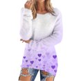 thumbnail image 1 of Kaondbfi Women Heart Print Sweater Valentine’s Day Pullovers Long Sleeve Round Neck Knitted Blouse Casual Loose Sweatshirt Surprise Gifts for Your Dear, 1 of 5
