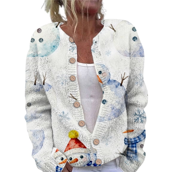 Kaondbfi Women's Cardigan, Lady's Christmas Cardigan Is Full Of Casual Fashionable and Cute Designs Winter Clothing for Women