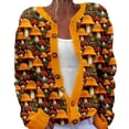 thumbnail image 1 of Kaondbfi Women's Cardigan, Open Front Cardigans Cute Flower Print Sweaters Crew Neck Button Down Trendy Fall Tops Coat Winter Coat for Women, 1 of 4