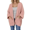 thumbnail image 1 of Kaondbfi Women's Cardigan, Oversized 3/4 Sleeve Open Front Knit Cardigan Outwear with Pockets Winter Clothing for Women, 1 of 5