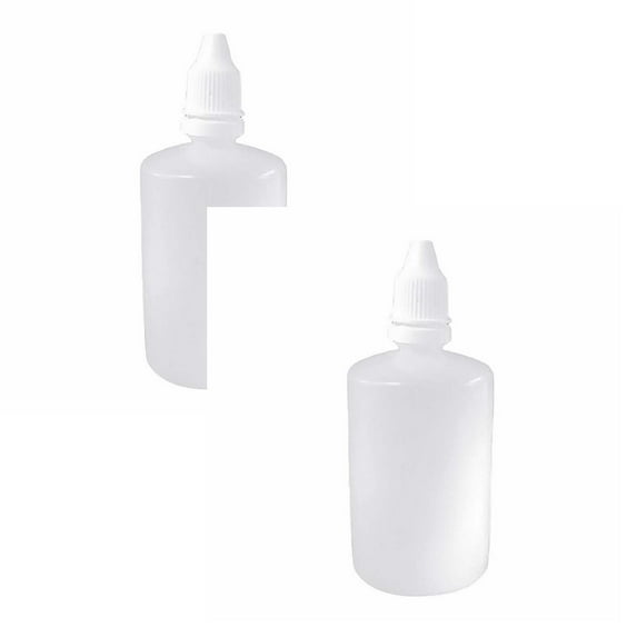 Kaonry 100Ml Plastic Bottle with Cap, Eye Dropper 2pc, Empty Dispensing Bottle, 100Ml Mini Empty Squeezable Liquid Drops Bottles Refillable Bottle with Screw Cap White