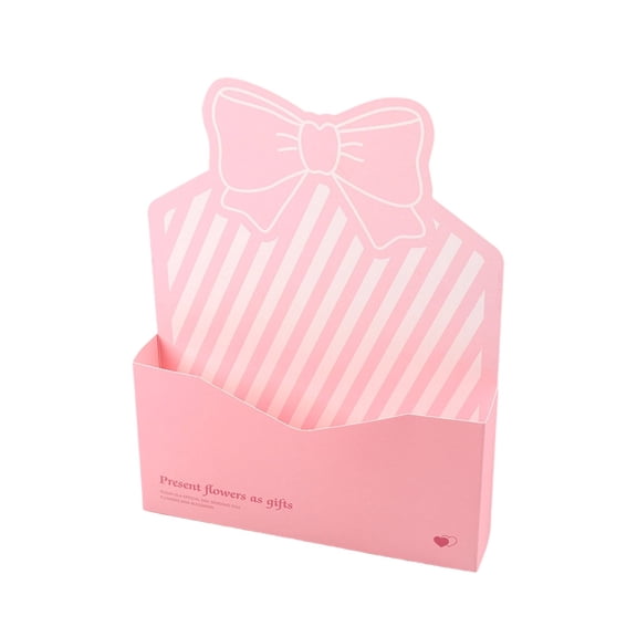 Kaonry Envelope-Shaped Flower Boxes, 5Pcs Paper Bouquet Reusable Flower Packaging Envelopes for Weddings Birthdays and Parties Elegant Design for Fresh Arrangements and Striped