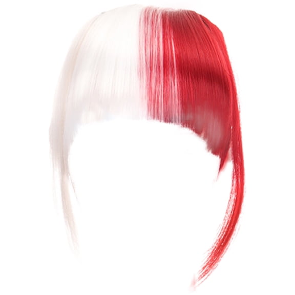 Kaonry Women'S Bangs Wig Sw65 - White   Red， Ladies Bangs Wig Front Fringe Head Clipped in The Human Hair Extension Wig Female Bangs Sideburns Qi Bangs Hairpin