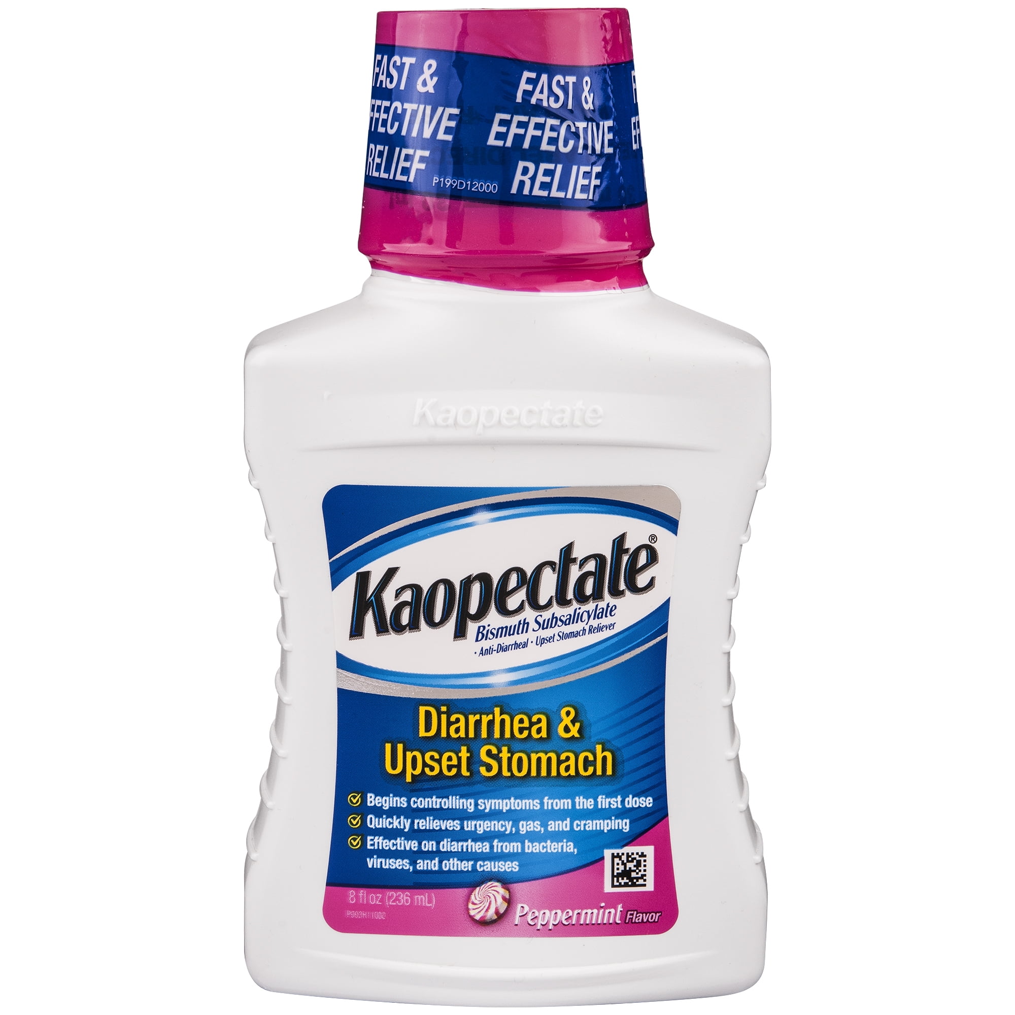 Kaopectate Anti-Diarrheal Upset Stomach Relief, Peppermint, 8 fl oz