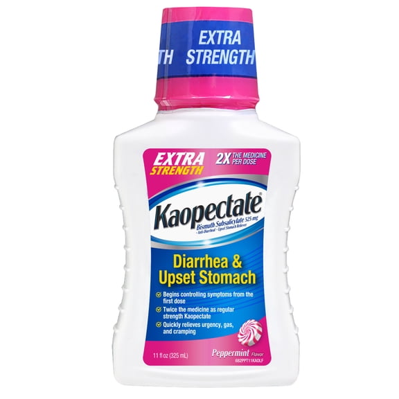 Kaopectate Extra Strength Anti-Diarrheal Upset Stomach Relief, Peppermint, 11 fl oz