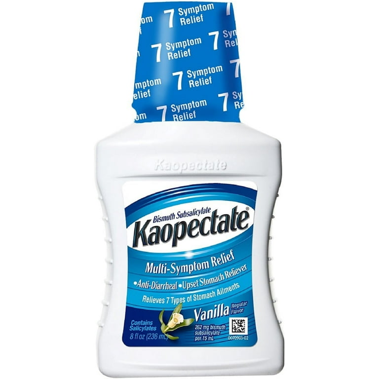 Kaopectate Multi Symptom Relief Anti Diarrheal Upset Stomach Reliever Liquid Vanilla 8 oz Pack of 3