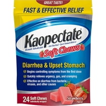 Kaopectate Soft Chews, Bismuth Subsalicylate, Anti-Diarrheal and Upset Stomach Reliever, 24 Ct