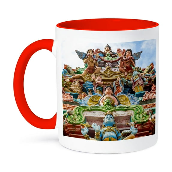 Kapaleeswarar Temple, Chennai, Madras, Tamil Nadu, , 11oz Two-Tone Red Mug