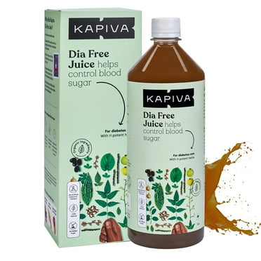 Kapiva Dia Free Juice, 1L (1 month pack) | For Holistic Diabetes Care | Amla, Karela, Jamun, Guduchi & 7 More