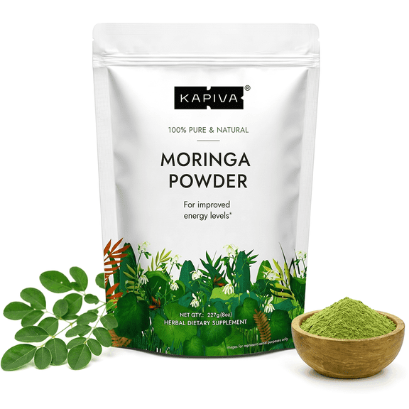 Kapiva Moringa Powder, 8 Oz (227g), 75 Servings, Moringa Leaf Superfood, Vegan & Non-GMO, Daily Wellness