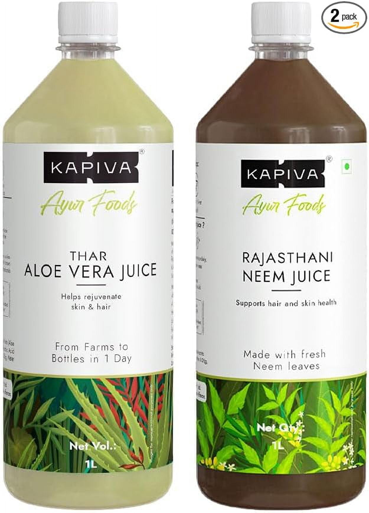 Kapiva Skin Special Combo 2.0 Kapiva Thar Aloe Vera Juice 1L, Kapiva