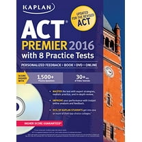 Pre-Owned Kaplan ACT Premier 2016 with 8 Practice Tests: Personalized Feedback   Book Online DVD Test Prep Paperback