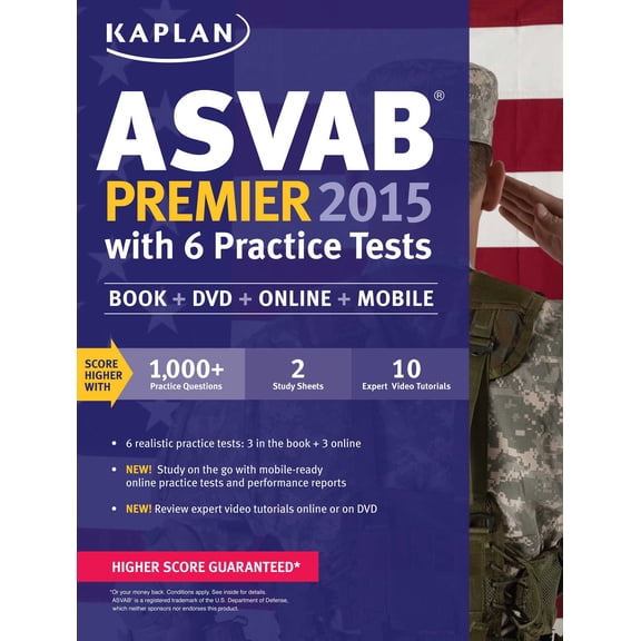 Pre-Owned Kaplan ASVAB Premier 2015 with 6 Practice Tests : Book + DVD + Online + Mobile