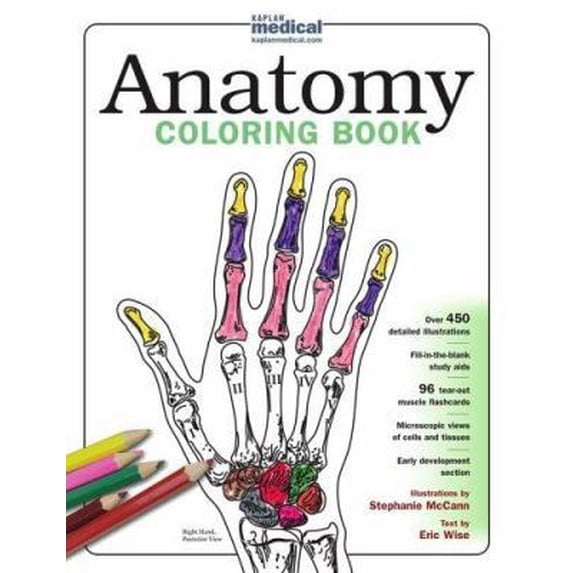 Pre-Owned Kaplan Anatomy Coloring Book (Paperback) 074326424X 9780743264242