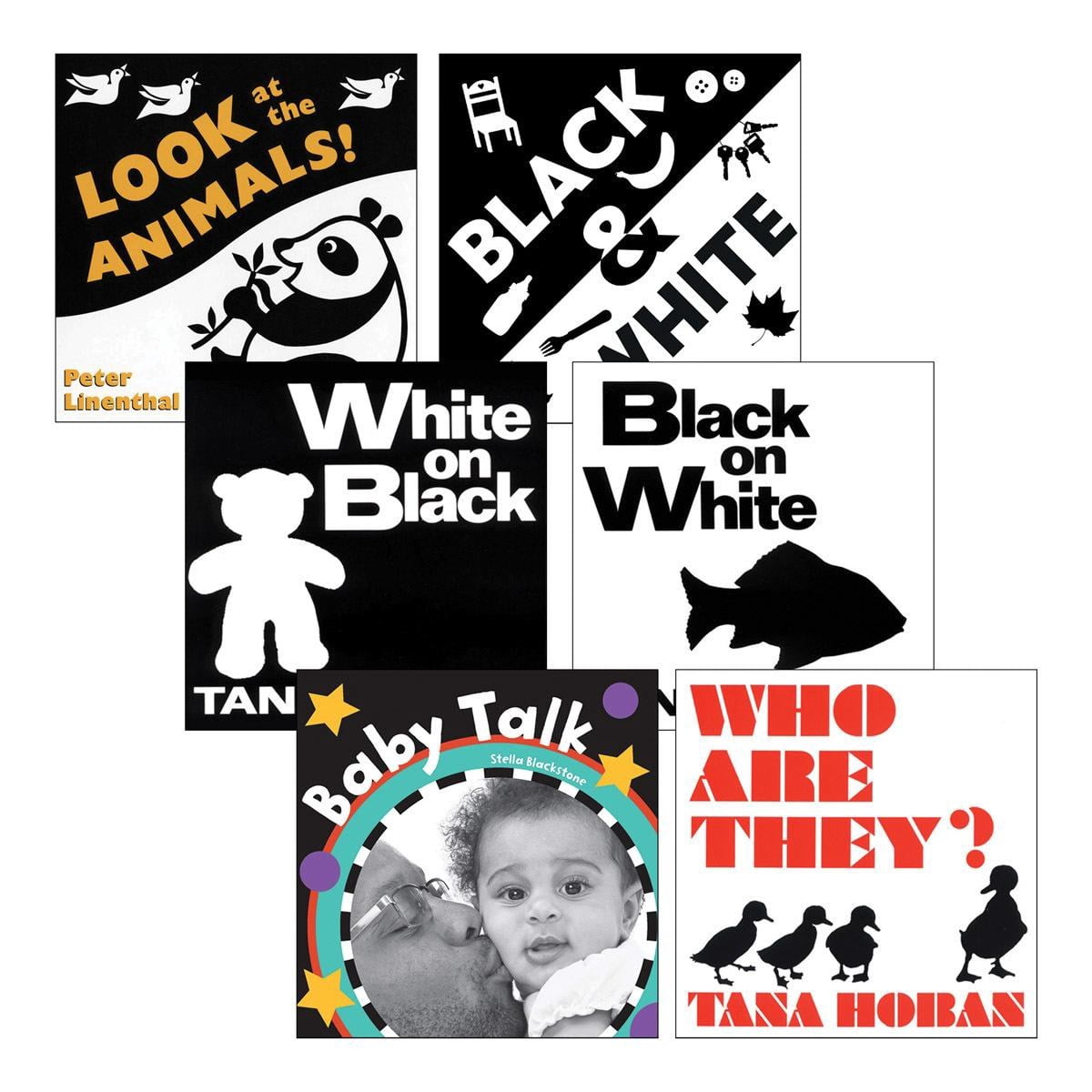 Kaplan Early Learning Company Black and White Board Books - Set of 6 ...