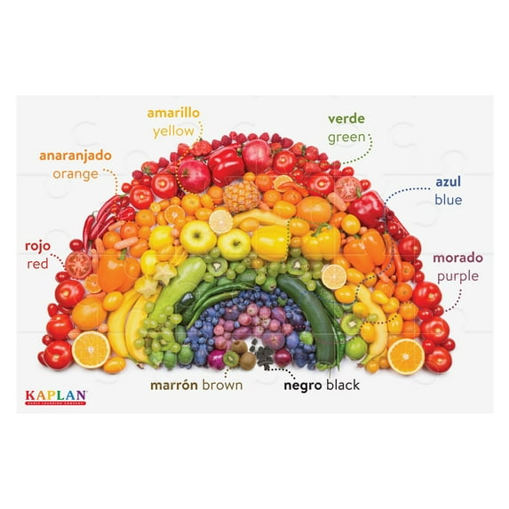 Kaplan Early Learning Company Colors - Los Colores - Bilingual Floor Puzzle - 24 Pieces