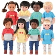 thumbnail image 1 of Kaplan Early Learning Company 13" Multiethnic Dolls - Set of 8, 1 of 7
