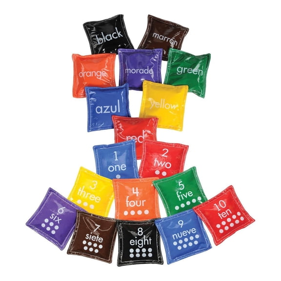 Kaplan Early Learning Company Bilingual Color and Number Beanbags