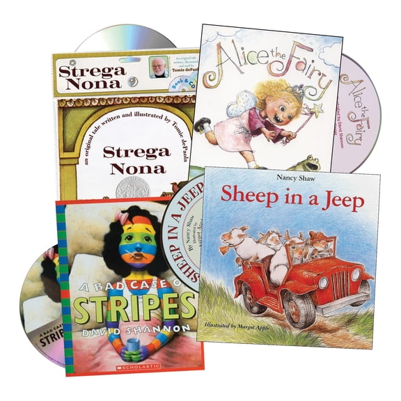 Kaplan Early Learning Company Just Imagine Books and CDs - Set of 4
