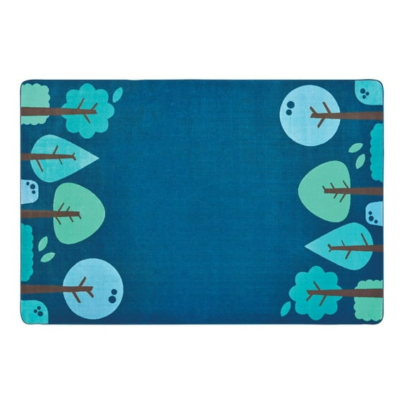 Kaplan Early Learning Company Kaplan® Tranquil Trees Carpets - 4' x 6' Rectangle - Blue