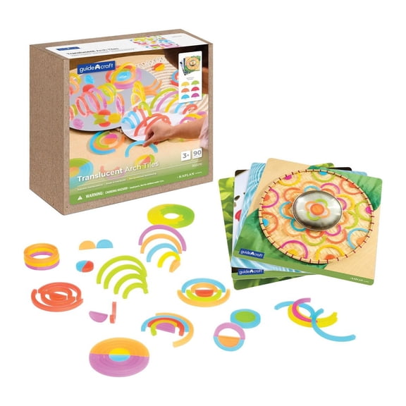 Kaplan Early Learning Company Translucent Arch Tiles - 90 Pieces