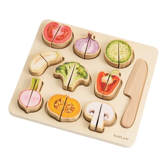 Kaplan Early Learning Company Wooden Slice & Match Vegetable Puzzle