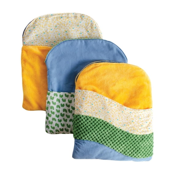 Kaplan Early Learning Company Crinkle Pockets - Natural - Set of 3