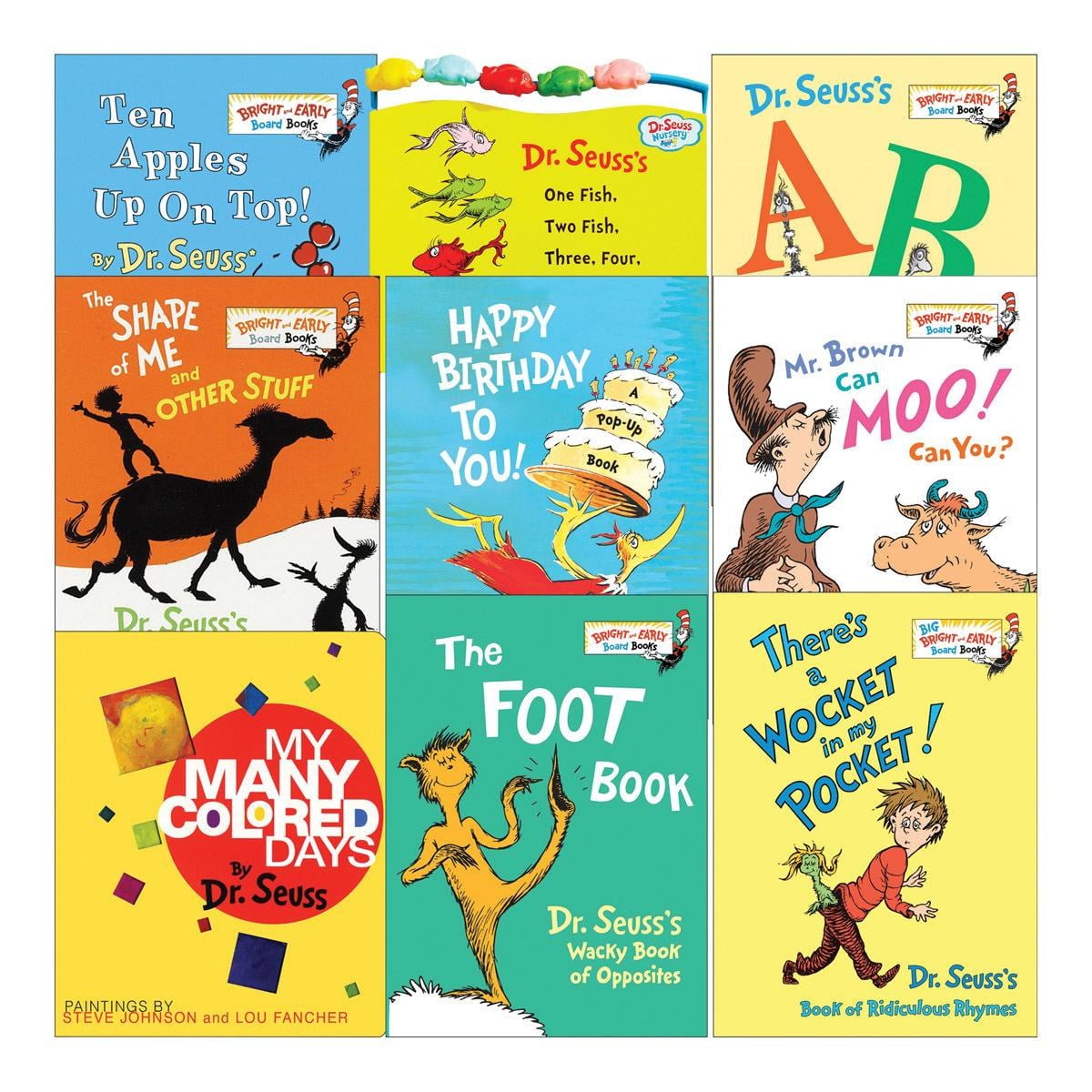 Kaplan Early Learning Company Dr. Seuss Board Books - Set of 9 ...