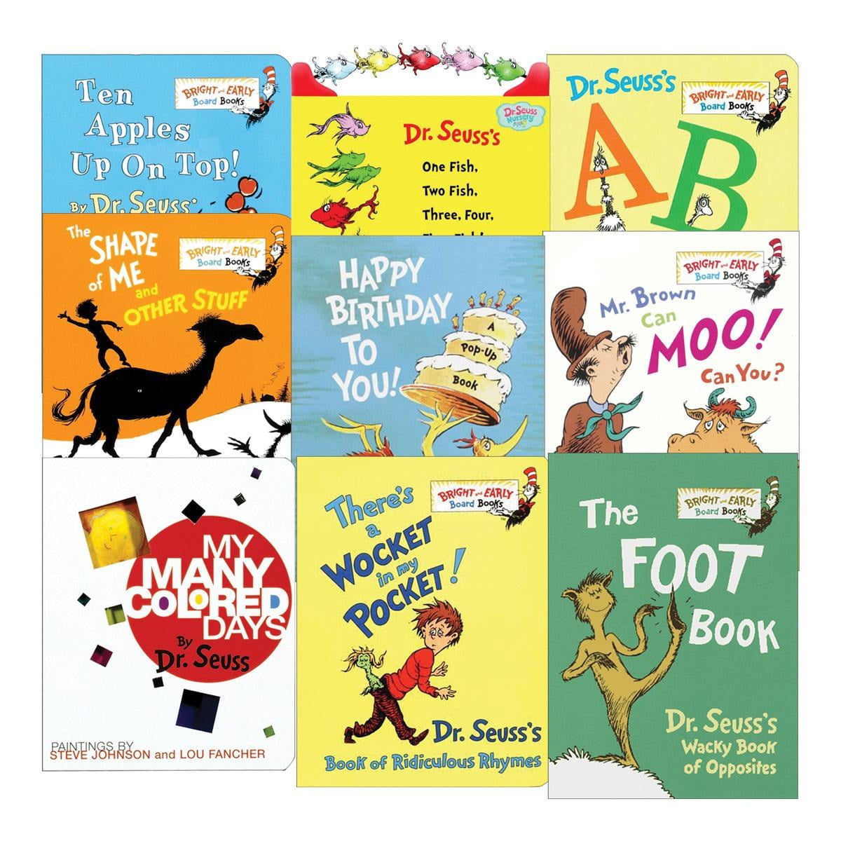 Kaplan Early Learning Dr. Seuss Board Books - Set of 9 - Walmart.com